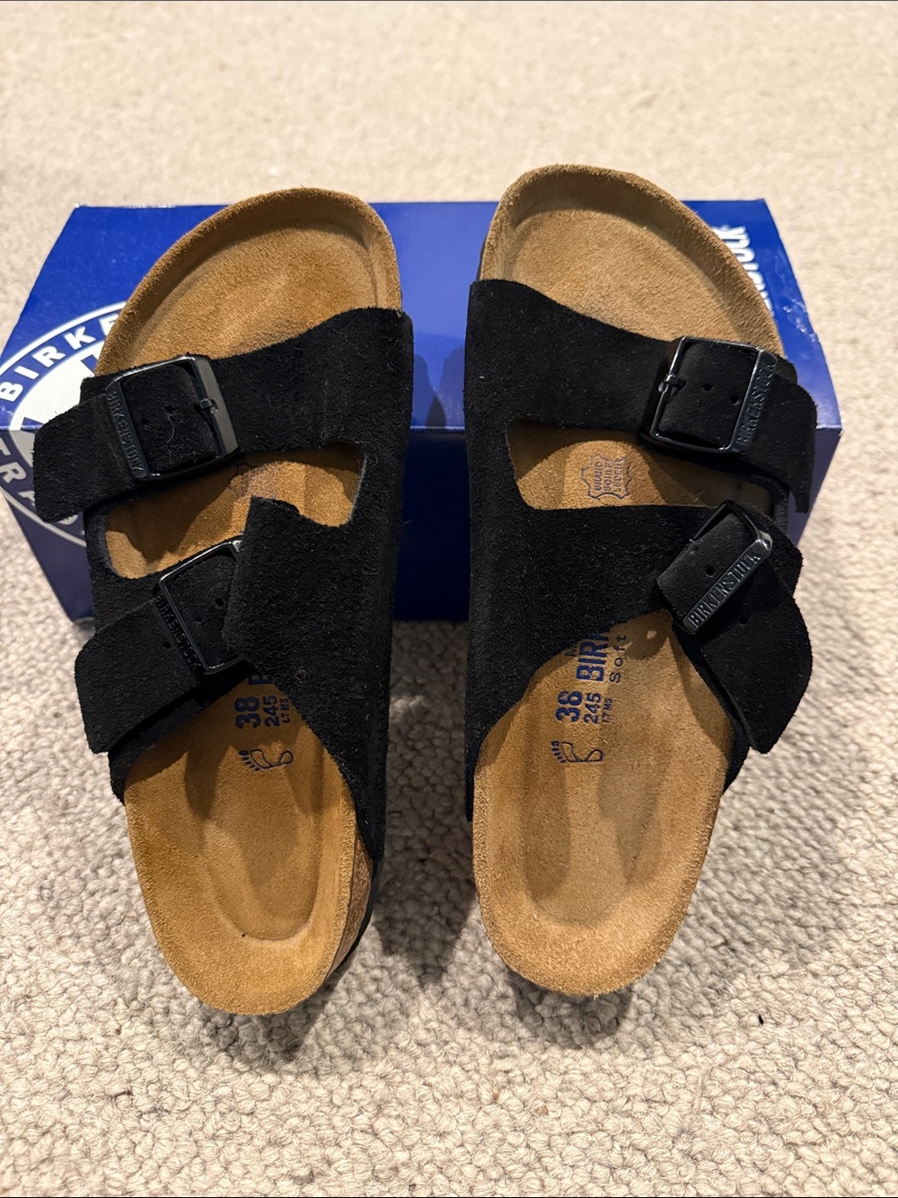 Birkenstock Women's Arizona Suede Sandals in Black